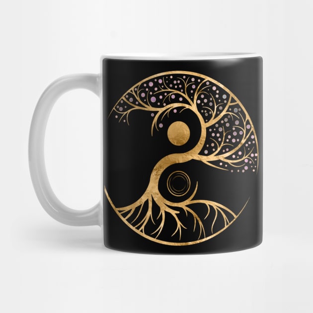 Yin Yang Tree of life - Fluorite and Gold by Nartissima
